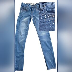 Hollister Jeans Blue with Rhinestone Embellishments Size 1